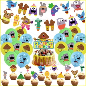 PS1 Hey Duggee chủ đề trẻ em trang trí tiệc sinh nhật biểu ngữ bánh topper bóng bay bộ cung cấp SP1