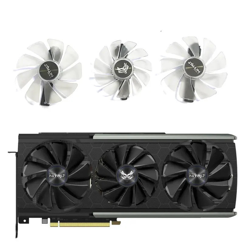 Quạt GPU trắng 3FAN 85MM 95MM FD10015M12D FDC10H12D9-C cho Sapphire RX ...