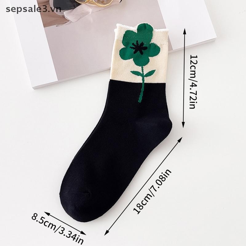 # Sepsale # 1 Đôi Tất Nữ Hoạt Hình Hoa Màu Kẹo Bông Tai Kẹp Thiết Kế Thoáng Khí Phong Cách Hàn Quốc Tất Thoải Mái Nhật Bản Mới.