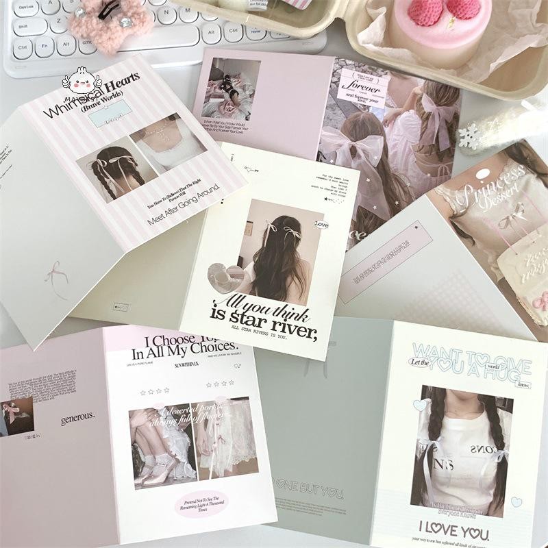 Maybest 10 Chiếc Hàn Quốc Ins Thời Trang Dễ Thương Thẻ Ảnh Kpop Thẻ Lưng Có Thể Gập Lại Đựng Thẻ Sửa Trang Trí Bảng Giấy DIY Chất Liệu Đóng Gói {VN}