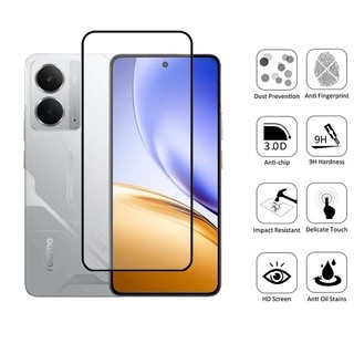 Kính cường lực bảo vệ màn hình Realme 14t 5G 2 trong 1 cho Realme 14 14x 11x 12x 5G 9D Phim bảo vệ có ống kính máy ảnh