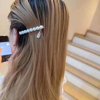 Phụ Kiện Tóc Hàn Quốc Ngọc Trai Kẹp Tóc Bên Kẹp Mùa Xuân Kẹp Sang Trọng Zircon Giọt Nước Tua Rua Kẹp Phẳng Cảm Giác Cao Cấp 27SC465