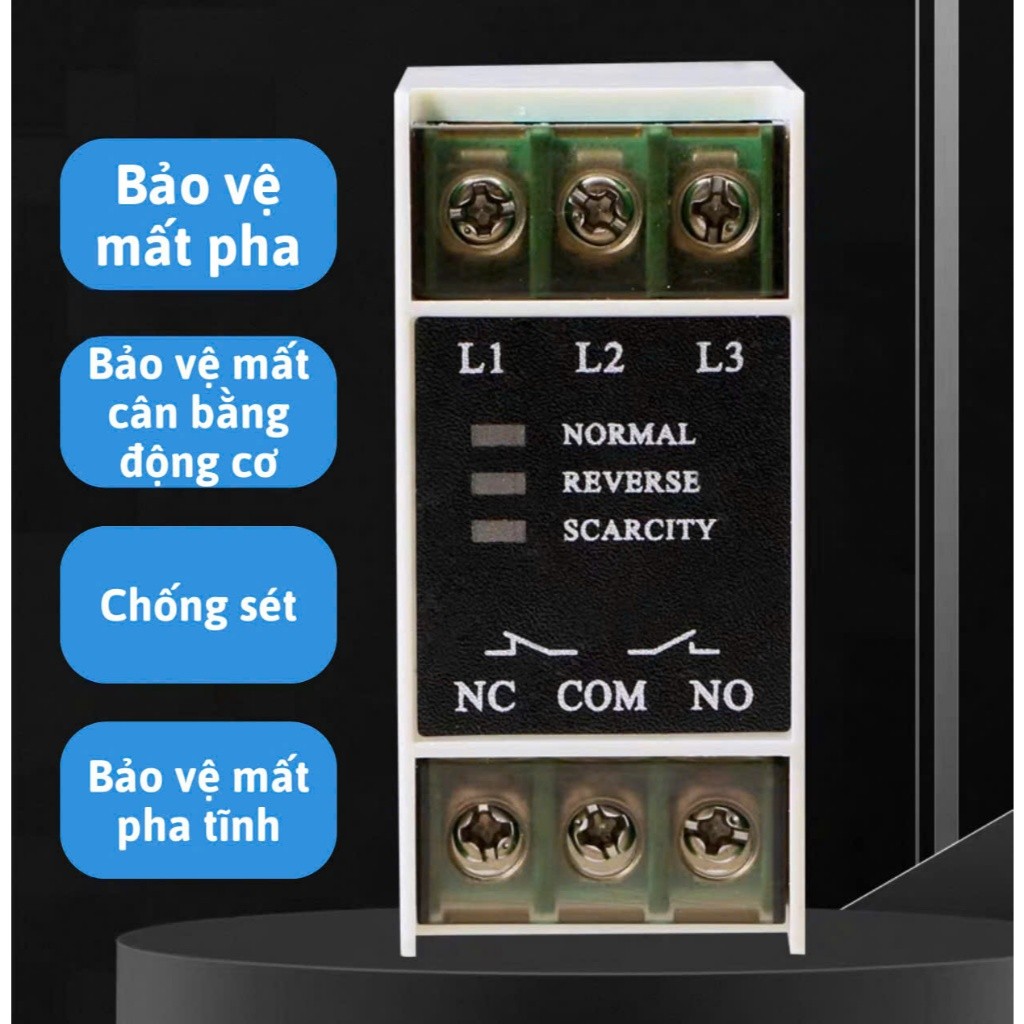 Rơ le bảo vệ điện áp TG30,rơ le bảo vệ mất pha TG-30,rơ le tuần tự 3 pha,relay bảo vệ đảo pha,role bảo vệ pha,relay
