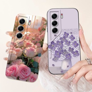 Dành Cho Tecno Camon 40 4G CM5 Ốp điện thoại Silicon Mềm Hoa Hồng Phổ Biến Cho Tecno Camon 40 Pro 4G CM6 Vỏ Chống Sốc