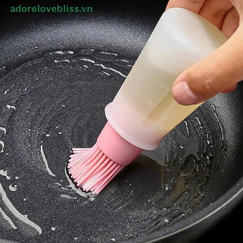 Thêm Bàn Chải Chai Dầu Silicon Chai Đựng Dầu Có Bàn Chải Thịt Nướng Chịu Nhiệt Độ Cao Basting Bàn Chải Nhà Bếp BBQ Dụng Cụ BSS