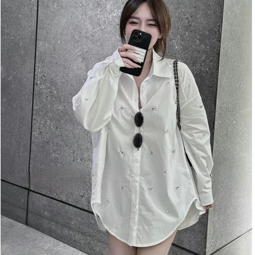Áo Sơ Mi Trơn Basic Double Đá KCloset Vải Cotton Mềm Mịn Nữ Tính NA101