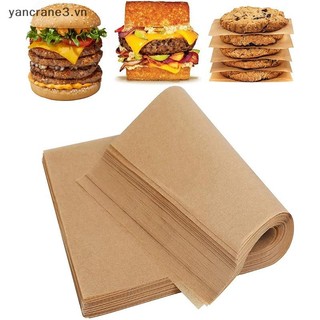 {YAN3} 50 / 100 Cái Giấy dán da Tấm nướng bánh giấy không dính cắt sẵn Giấy nướng bánh sẽ không uốn cong Giấy sáp đốt cháy {yancrane3.vn}