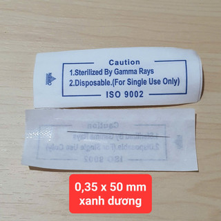 Kim 1 Dài XANH DƯƠNG size 0.35x50mm dùng cho máy Phổ Thông, Máy Giantsun, Máy Rồng, Máy Idm, Máy Gù