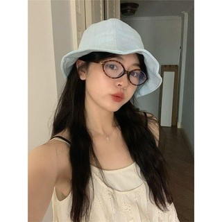 [Khuôn mặt nhỏ] Dễ thương phù hợp ~ Mũ xô Denim phong cách mới Hàn Quốc dành cho nữ