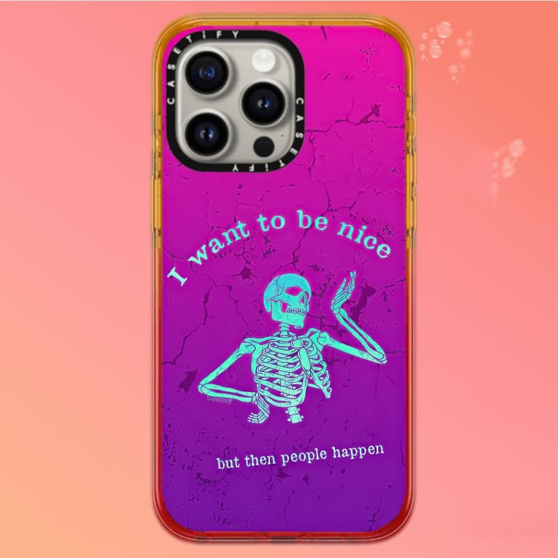 CASETiFY X be nice Case Black Edge Peach Haze Cotton Candy Collection Color Clear Hard Case Impact Case cho Apple IPhone 12 13 14 15 16 Pro Max Plus có hộp