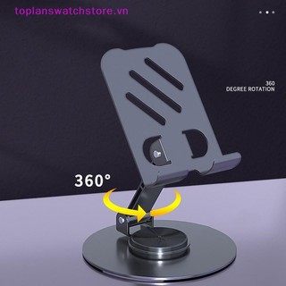 Toplanswatchstore Kim loại 360° Xoay Điện Thoại Di Động Giá Đỡ Máy Tính Bảng Chống Trượt Có Thể Gập Lại Điều Chỉnh Di Động Lười Để Bàn Sống Điện Thoại Di Động Đứng Gắn VN