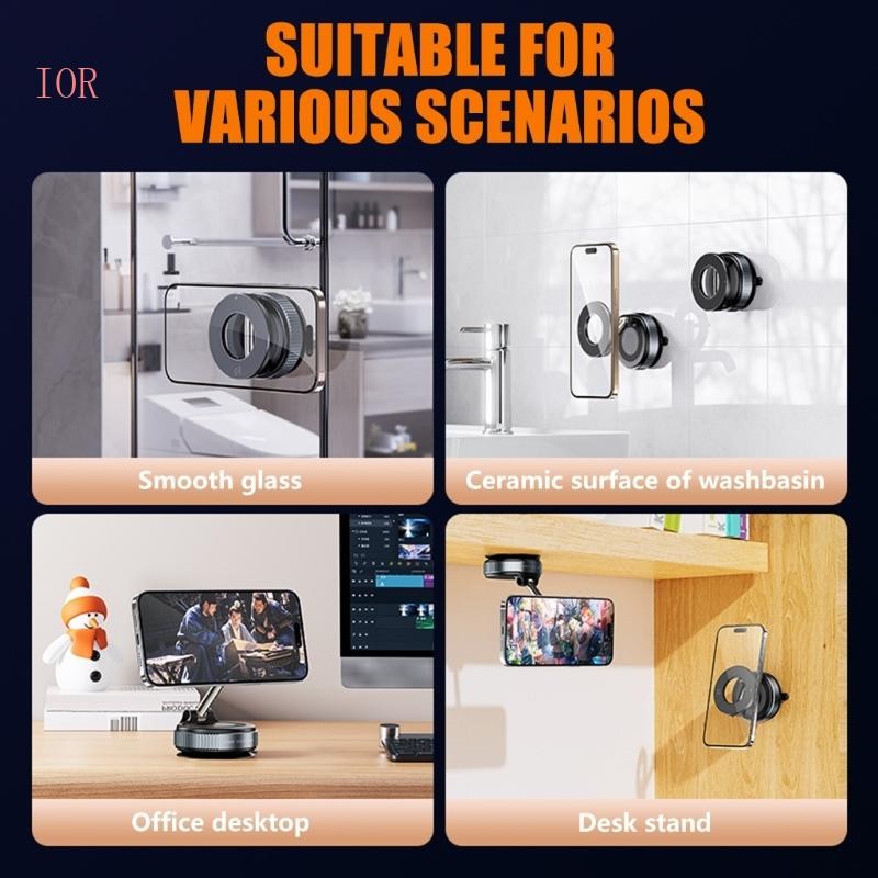 Giá đỡ gắn từ tính an toàn IOR Hút chân không xoay 360 độ để sử dụng du lịch