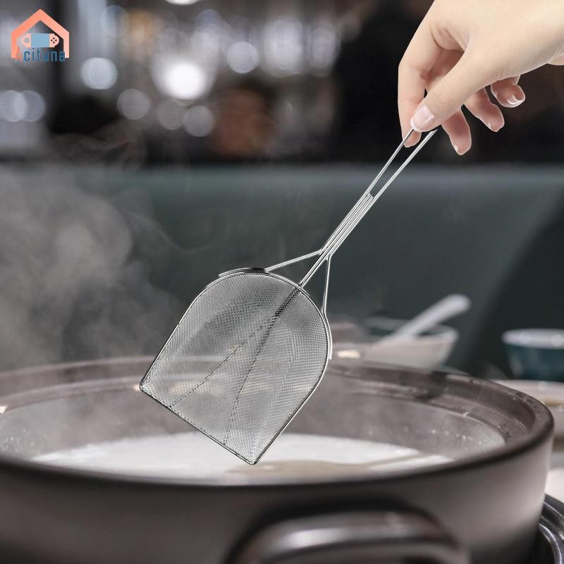 Skimmer Vuông Làm Bằng Chất Liệu Lưới, Dụng Cụ Nấu Ăn, Thìa Chiên, Chảo Chiên, Lọc Dầu Nấu Ăn, Skimmer Dầu Cho Nồi Chiên Sâu Để Lọc Thịt