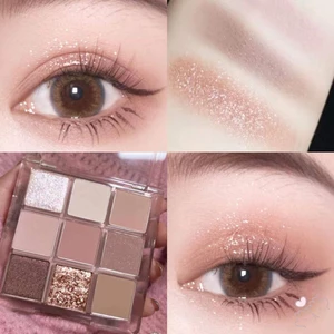 Bảng Trang Điểm Mắt Sắc Tố Cao 9 Màu Matte Shimmer Sequins Phấn Mắt Pallet
