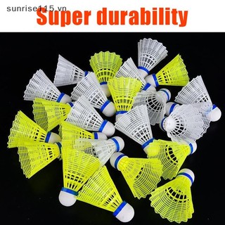 Cầu lông cầu lông bằng nhựa Ssvn 1 Cầu lông Nylon dành cho học sinh màu vàng trắng.