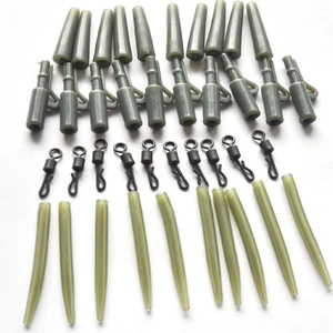 TMOY 40 Chiếc Cá Chép Phụ Kiện Câu Cá Kẹp Chì Thay Đổi Nhanh Đuôi Xoay Cao Su Chống Tay Cho Cá Chép Giàn Câu Cá Thô TCS