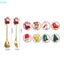 Bộ nĩa và thìa Giáng sinh 2 / 4 / 6 chiếc, Bộ đồ ăn sáng tạo bằng thép không gỉ, Bộ quà tặng nĩa và thìa tráng miệng trà cà phê [BK]