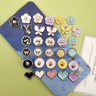 Jibbitz sticker 3D giả kim nhỏ gắn dép cross, charm cài dép sục cá sấu, phụ kiện gắn giày nhựa -Nhà Sấu