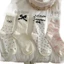 Tất ống IAPPORTUNIA, Tất Cotton phong cách múa ba lê Lolita, Mồ hôi lưới màu trơn Thiết kế mỏng Tất xếp chồng lên nhau