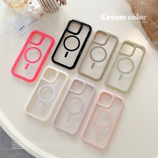 Ốp Điện Thoại Trong Suốt Từ Tính Acrylic Cho IPhone 16 15 15pro Max 13 Mini 14 14pro 14max 12 11 Pro Max IX XR SE2 Plus Bìa Cứng P8