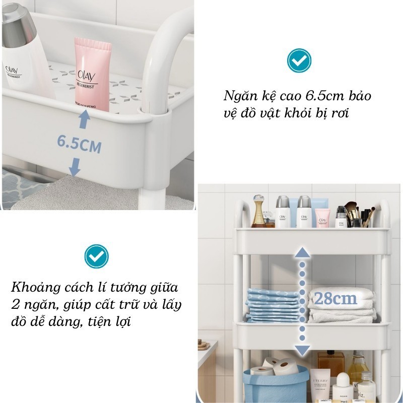 Kệ Đựng Đồ Đa Năng 4 Tầng , Xe Đẩy Spa Lắp Đặt Dễ Dàng có bánh xe đẩy chuyên dụng 686