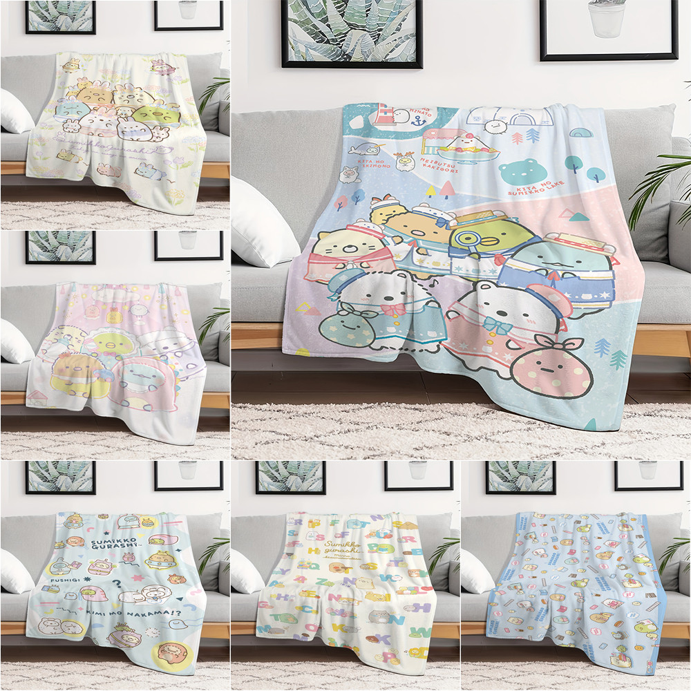 Sumikko Gurashi Flannel Chăn Một Mặt In Flannel Chăn Điều Hòa Không Khí Chăn