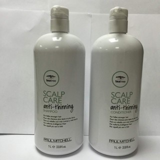 Bộ gội xả dưỡng tóc chắc khỏe, kích thích mọc tóc Tea Tree Paul Mitchell Scalp Care anti-thinning 1000mlx2 [ TN ]
