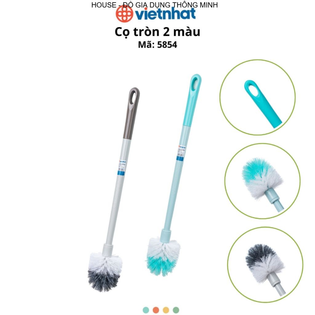 Cọ Toilet Đầu Tròn 2 Màu Chính Hãng Việt Nhật (mã 5854)