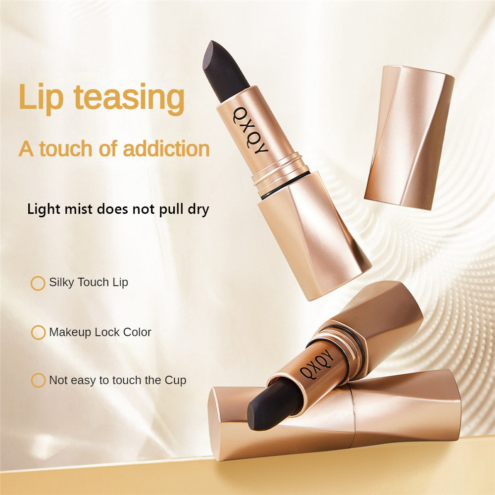 Ảnh Son Môi QXQY Velvet Full Lip Beauty Makeup MAKEUP Son Dưỡng Môi Lì Son Môi & Son Bóng Lì Không Thấm Nước Không Dễ Phai Màu Son Môi Lâu Trôi *THỦY TINH 4