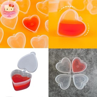 Moonlights 10 Chiếc Nhựa Đựng Nước Sốt Cốc Hộp Đựng Bảng Thực Phẩm Bản Lề Nắp Dùng Một Lần EN