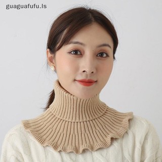 Guaguafufu Giữ ấm và lạnh ngoài trời Phụ nữ Cổ áo giả dệt kim ấm áp Làm dày cổ rùa Khăn quàng cổ giả Khăn quàng cổ có thể tháo rời ls