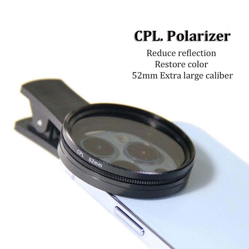 Bộ lọc ống kính máy ảnh SEYAWSON CPL, 52mm 67mm có kẹp phân cực, Bộ lọc điện thoại di động chuyên nghiệp chống phản chiếu đa năng cho tất cả các điện thoại
