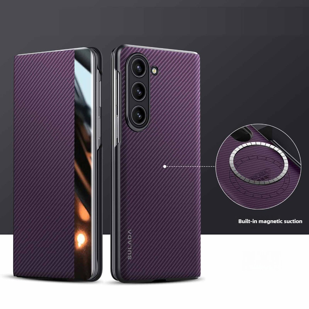 Ốp điện thoại cửa sổ thông minh họa sợi Carbon có giá đỡ thẻ cho Samsung Galaxy Z Fold 6 5 4 5G Flip Leather Cover