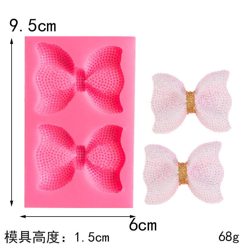 Nơ Hình Bánh Fondant Trang Trí Khuôn Silicon Dụng Cụ Nướng Bánh Sô Cô La Khuôn Silicon