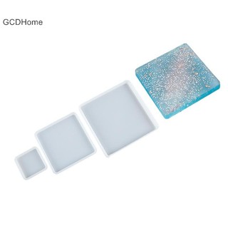 Gcdhome Vuông Silicon Casg Epoxy Khuôn Cho DIY Khay Nhựa Coaster Khuôn Trang Sức HOT