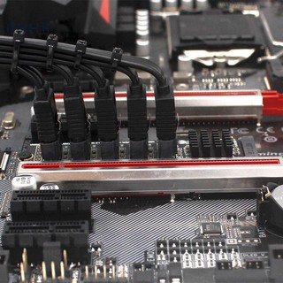 Jinhf M.2 NVME PCI-E PCIE X4 X8 X16 Đến 6 Cổng 3.0 SATA Adapter Thẻ Riser III ASM1166 HOT