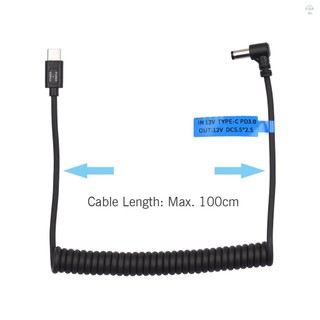 12v PD3.0 USB Type-C Nam đến 12V DC5.5 * 2.5mm Nam Kết Nối Cáp Điện Dây Sạc Adapter