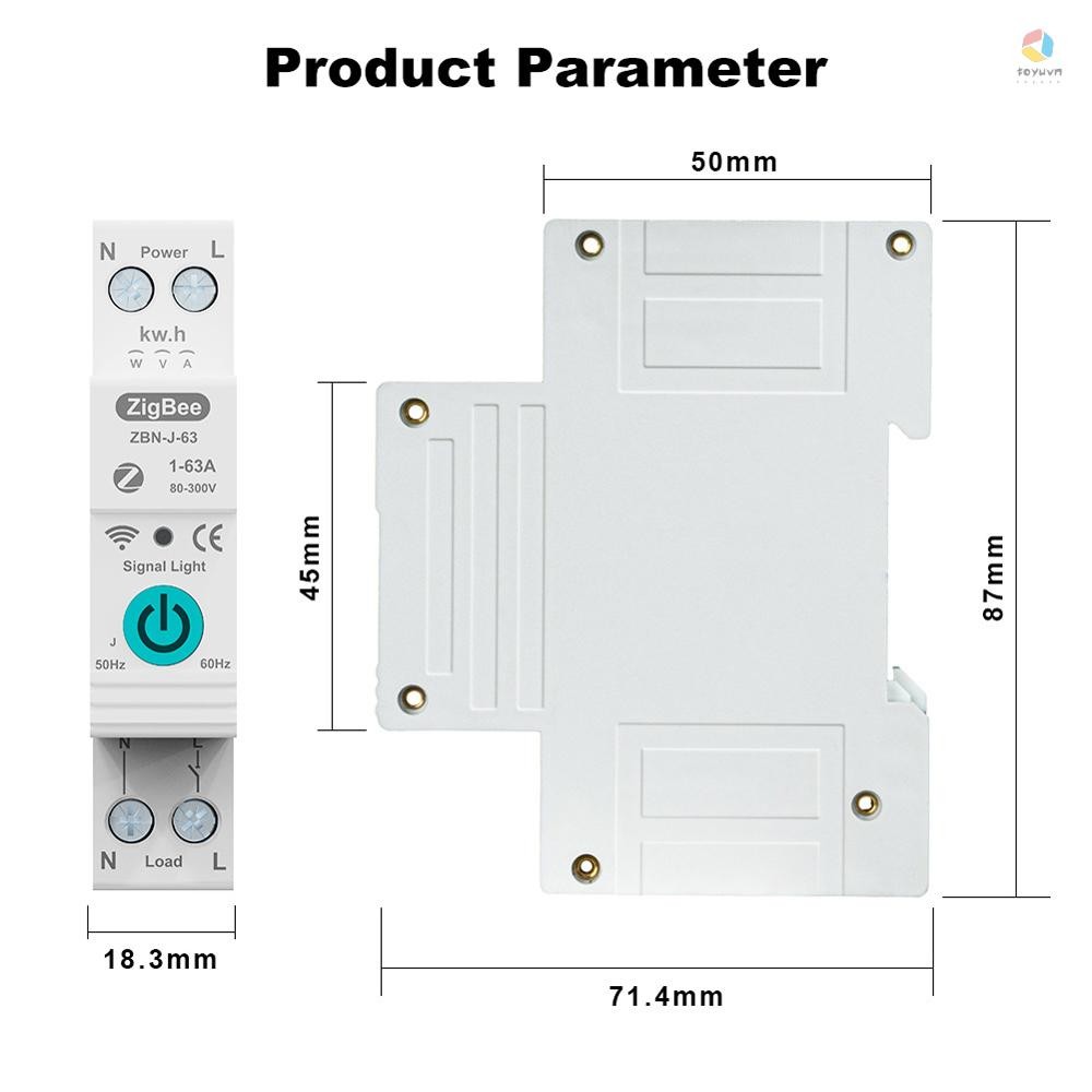 Tuya ZigBee Bộ ngắt mạch thông minh Điều khiển từ xa Công tắc điều khiển bằng giọng nói Trang chủ Điện thoại di động không dây Ứng dụng Kết nối Bộ ngắt mạch Tương thích với Trợ lý ans Amazon Alexa