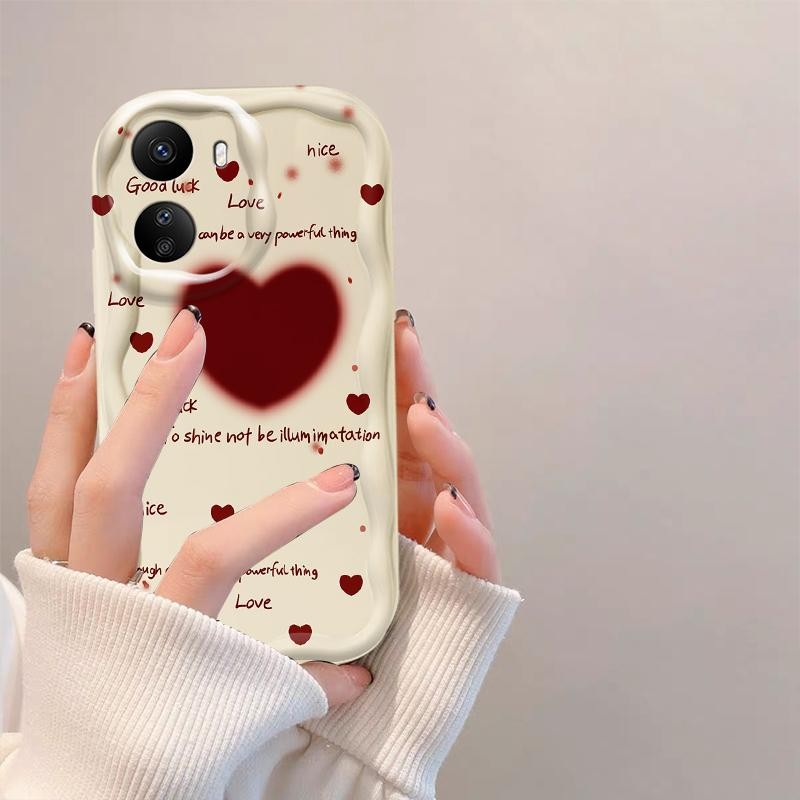 Vỏ Silicon Hoạt Hình Cho Redmi 13C / POCO C65 3D Thẩm Mỹ TPU Mềm Dễ Thương Kem Cặp Đôi Cô Gái Thư Tình Thẩm Mỹ Ốp Điện Thoại Chống Sốc