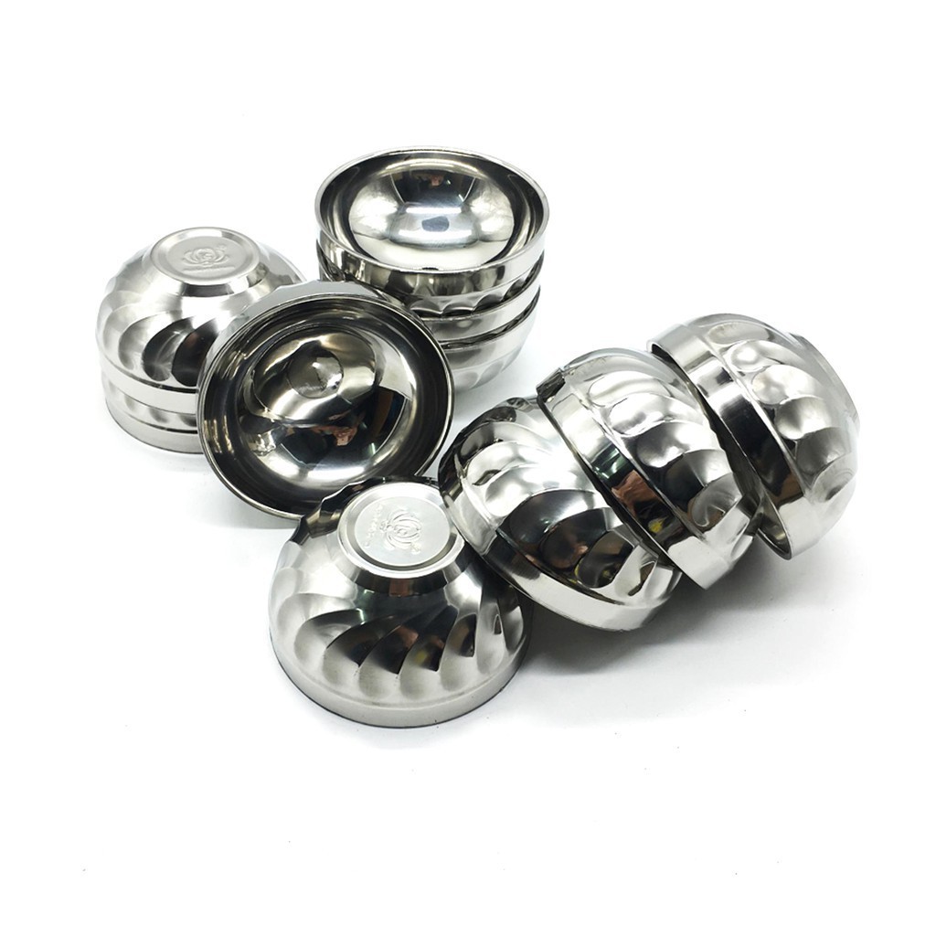 Tô inox cách nhiệt 2 lớp chống nóng size 14cm