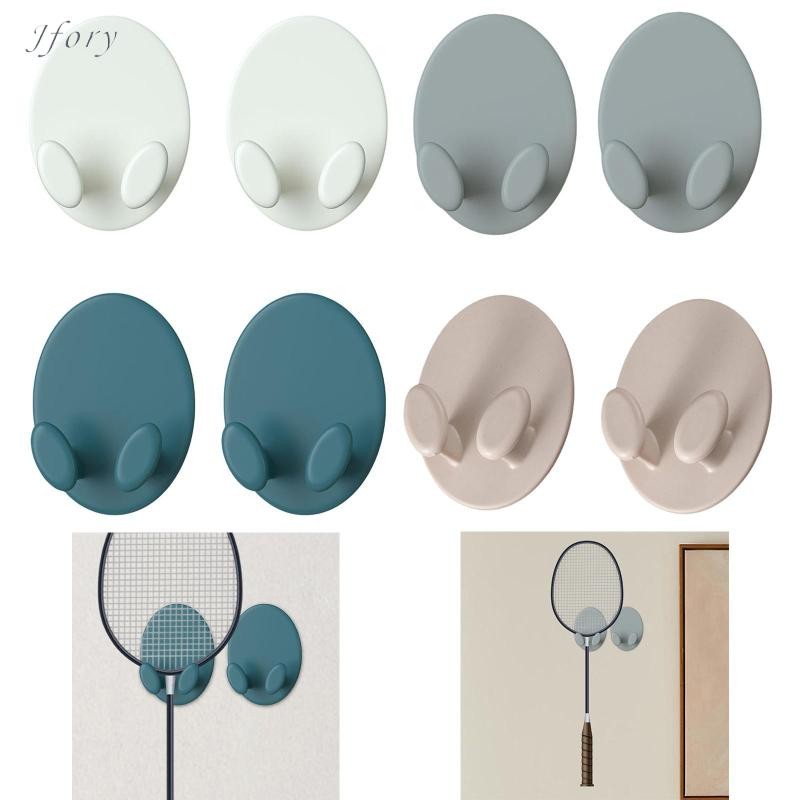 Jfory 2 Miếng Vợt Cầu Lông Móc Treo Tường Vợt Tennis Giá Nhẹ Chắc Chắn Nặng Móc Treo Tường Cho Phòng Trò Chơi Phòng Tập Gym