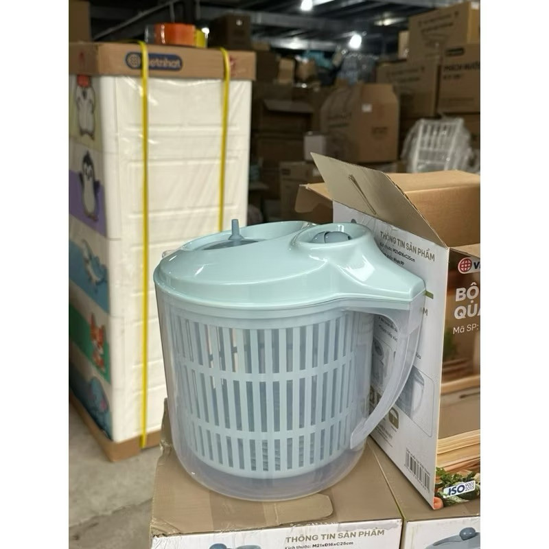 Rổ quay rau chính hãng làm ráo rau ngay tức thì, giữ được độ tươi lâu của thực phẩm Việt Nhật 3516