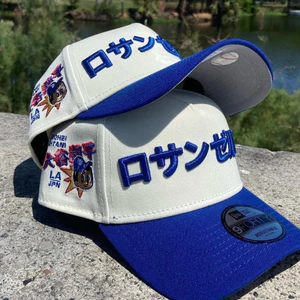Kỷ nguyên mới Los Angeles Dodgers Shohei Ohtani Chrome Hai tông màu 9forty Một khung thêu bên có thể điều chỉnh Mũ Snapback * & * -