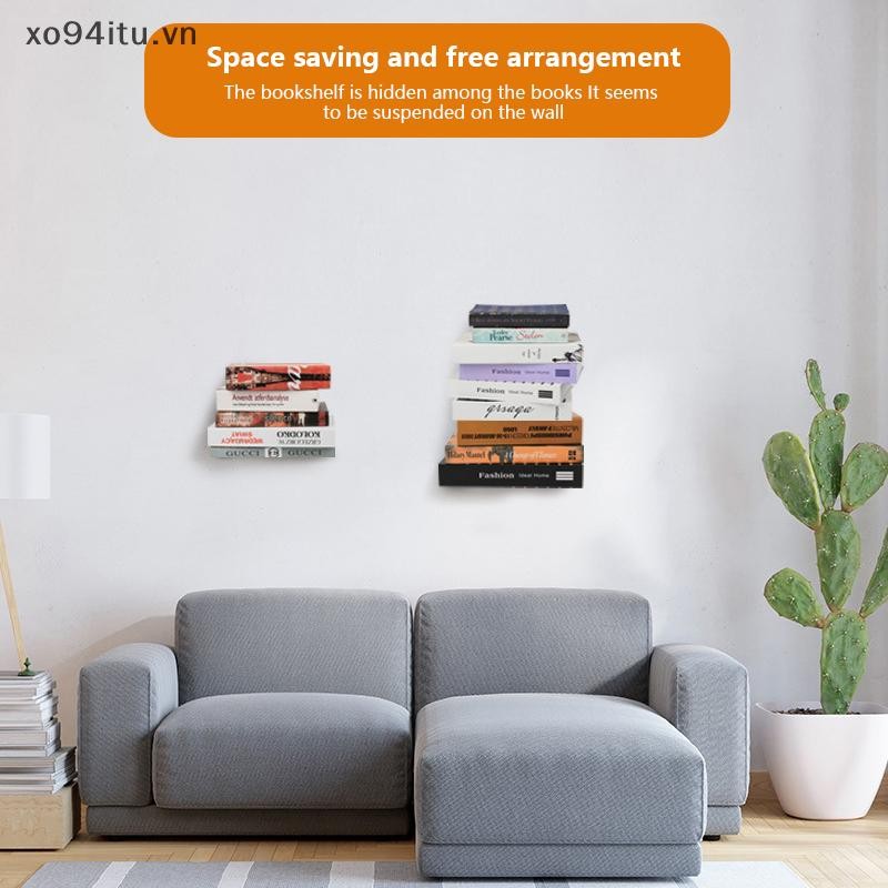 Xoitu Vô Hình Nổi Kệ Sách Treo Tường Trong Nhà Kệ Sách Kim Loại Nổi Sách Tổ Chức Kệ Sách Trang Trí Nhà Phụ Kiện VN