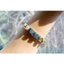 Mô Hình Ý Mô-đun Vòng Tay Mẹ-of-pearl Tròn Đơn Giản Mô-đun DIY Vòng Tay Đàn Hồi Dây Đồng Hồ Có Thể Lắp Ráp Dây Đeo Tay
