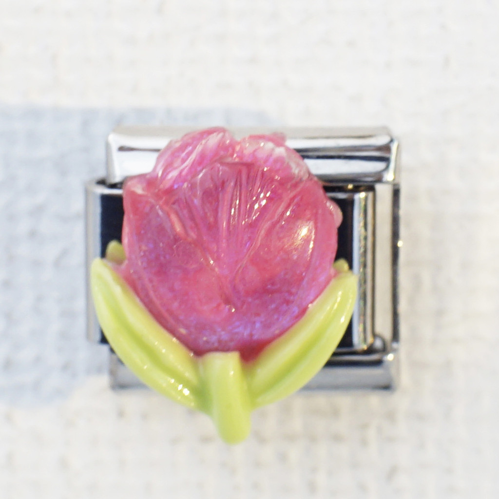 Mô hình mới Vòng tay mô-đun Ý với hoa cỏ ba lá hoa Tulip, dây chuyền đồng hồ lồng vào nhau Phong cách đa năng Dây chuyền lắp ráp cá nhân hóa