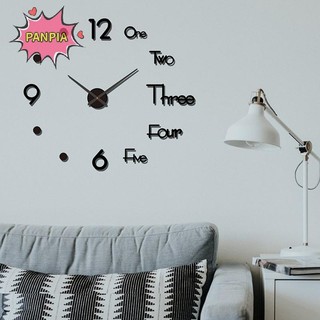 Pnpia 3D Dạ Quang Đồng Hồ Treo Tường Không Khung Acrylic DIY Đồng Hồ Kỹ Thuật Số Dán Tường Tắt Tiếng Đồng Hồ Cho Phòng Khách Phòng Ngủ Văn Phòng Trang Trí Tường Boutique