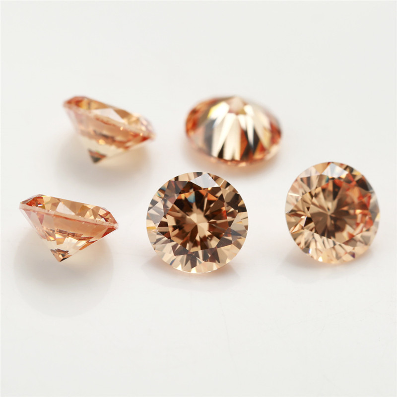 Tròn cắt CZ 4mm - 10mm từ đá Cubic Zirconia, bộ 15/30 viên cho trang sức DIY