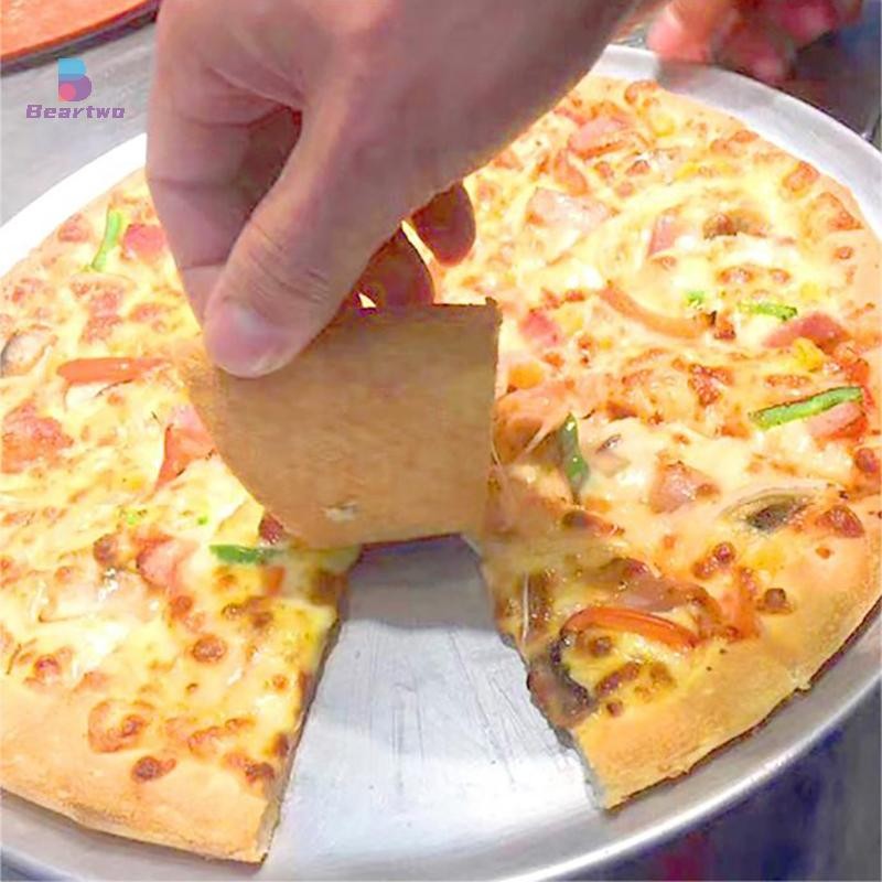 < beartwo > Chảo Pizza Chống Dính 6-12 Inch Khay Nướng Bánh Pizza Hợp Kim Nhôm Dụng Cụ Nhà Bếp Bánh Pancake Tròn Pizza Bánh Ngọt Khay Nướng Đẹp