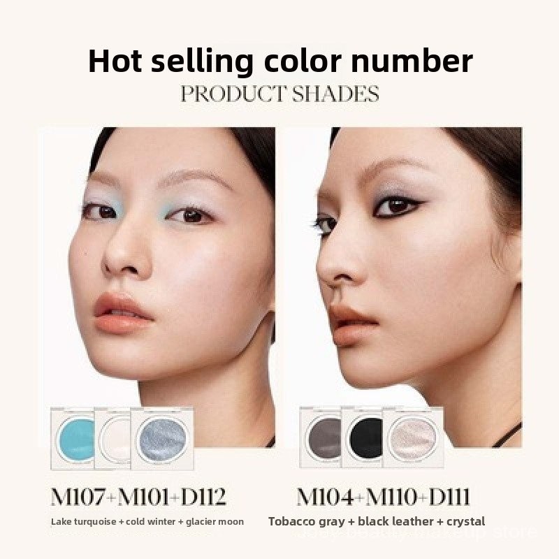 Joocyee Bảng phấn mắt monochrome hun khói mờ mỏng màu flash sequin XA1Z